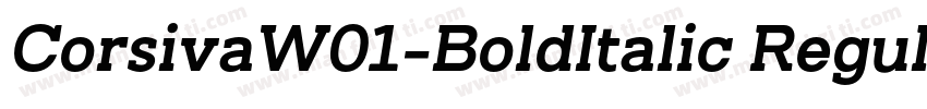 CorsivaW01-BoldItalic Regular字体转换